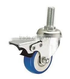 Light Duty 2" Blue PVC Wheel Screw Stem Casters