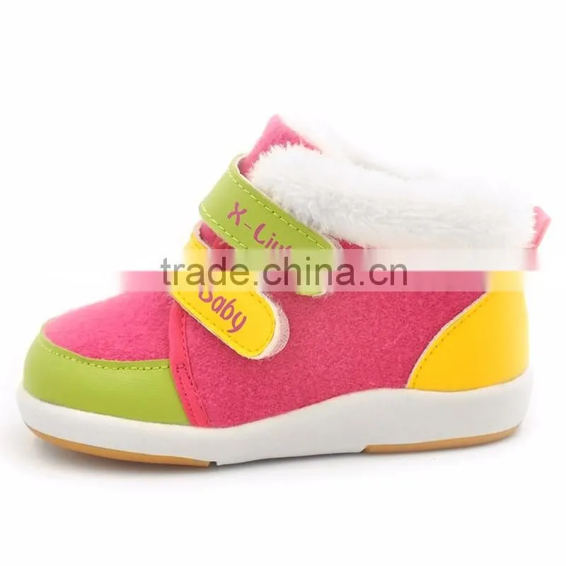 2016 XIAOLIUBAO Winter autumn soft sole high top baby shoes