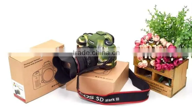 New released DSLR camera soft silicone case cover for Canon 5DIII 5DRS 6D with different color
