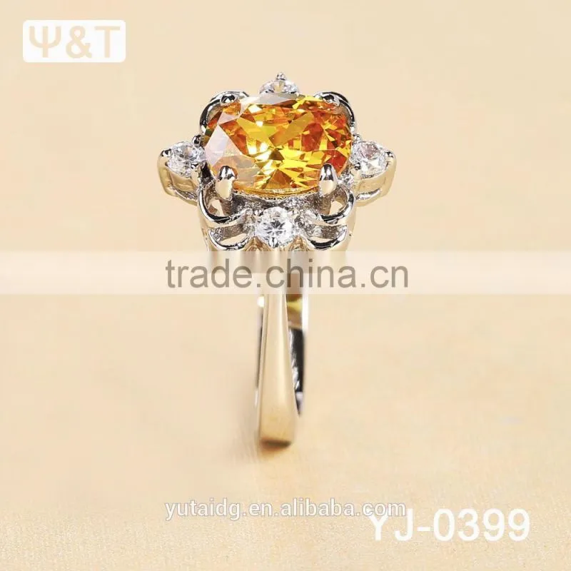 Jingli Jewelry High End Crystal Silver Ring (YJ-399)