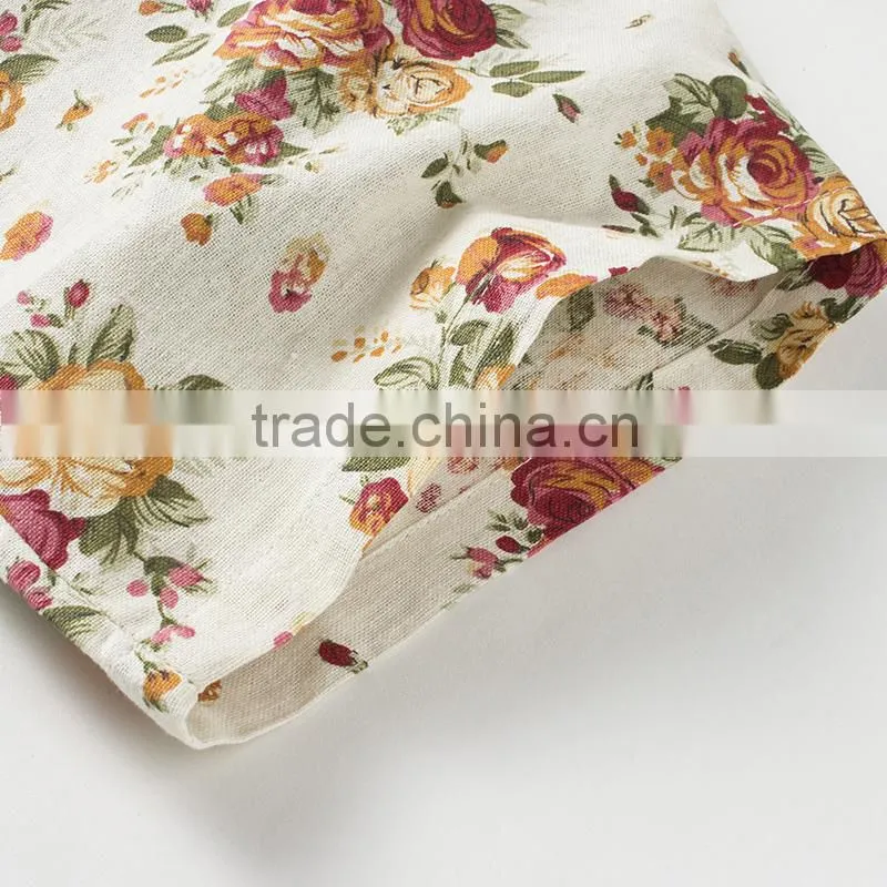 BLEND Mens FLORAL LINEN STRAIGHT FIT DRESS SHORTS
