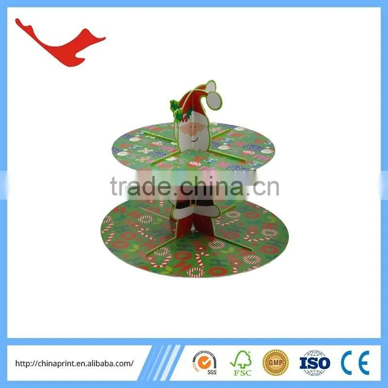 007 halloween decoration wholesale cardboard rotating cupcake stand