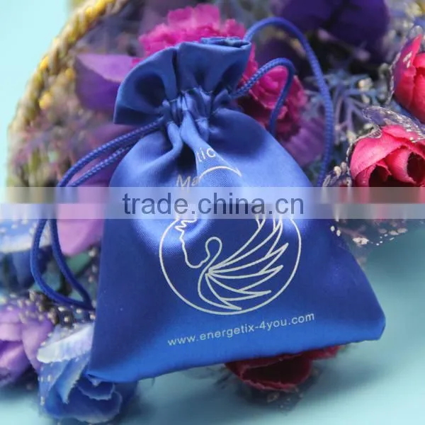 Soft Satin Black Drawstring Pouch for Jewelery soap herbs buttons favor bag