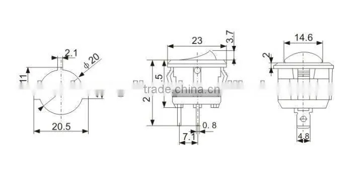 switch button series rocker push switch