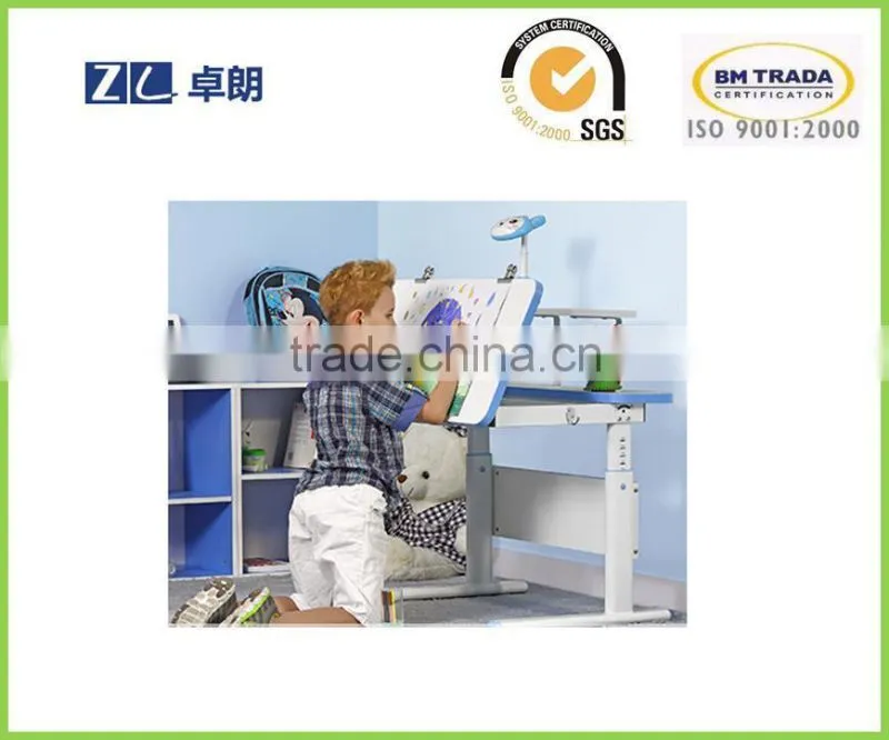 Children school height adjustable study desk