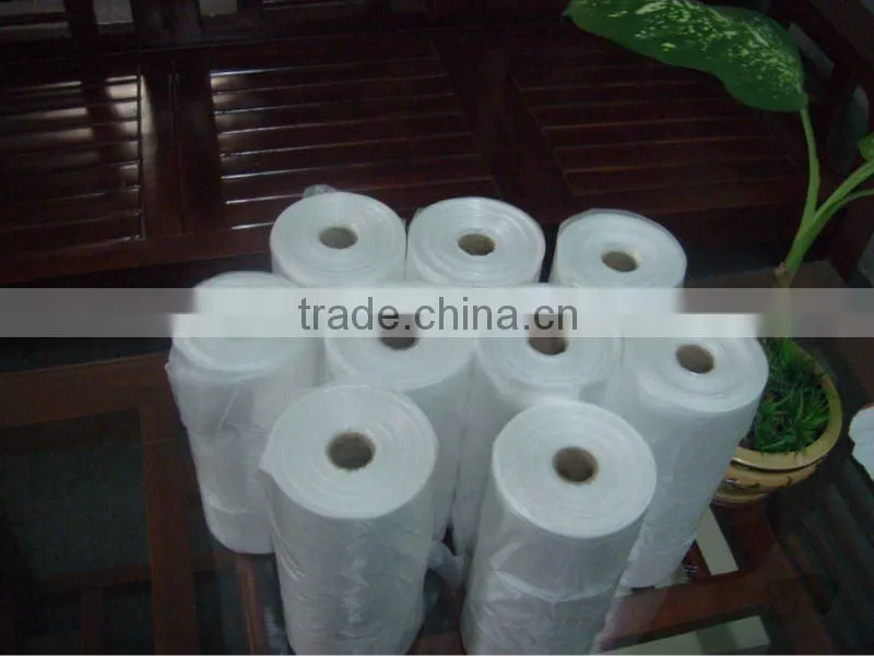 Bio plastic bags on roll for grocery
