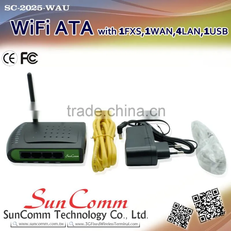 SC-2025-WAU Mini USB WiFi Voip ATA support 802.11n, up to 150Mps