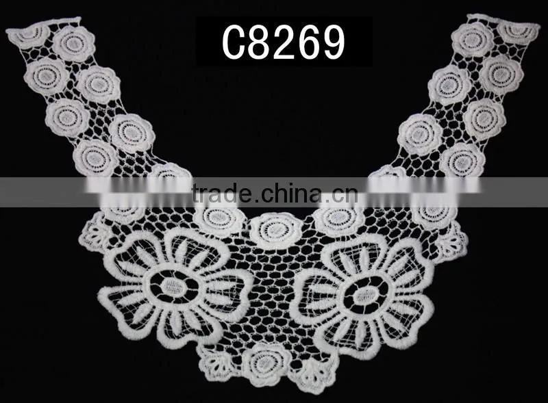 Hot sale embroidery collar crochet neck lace for women garment