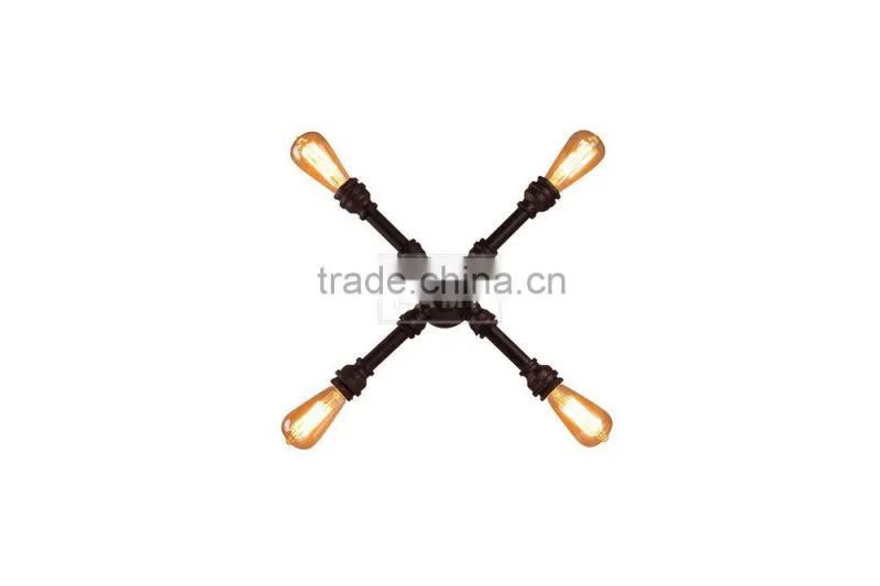 Industrial Metal Pipe Loft Wall Lamp Filament Wall Sconce Wall Mount