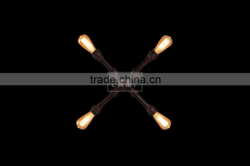 Industrial Metal Pipe Loft Wall Lamp Filament Wall Sconce Wall Mount