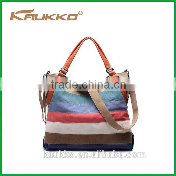 High Quality Women's canvas shoulder bag handbag EuropeStyle women canvas tote handbag