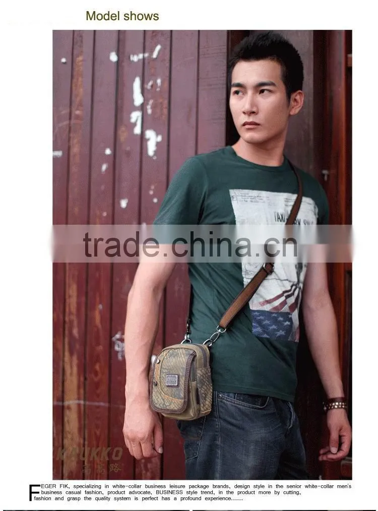 Leisure Men's Canvas Messenger Bag Design Retro Sling Bags Classic Cross Body Bag