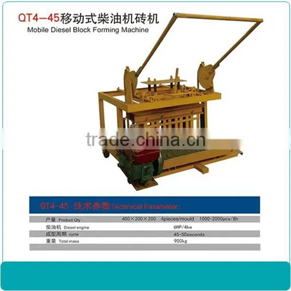 QT4-40A Semi-Automatic Block Forming Machine popular in alibaba,hollow block machine