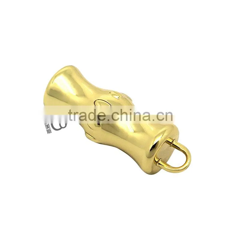 New gourd shape metal shiny gold zipper puller design