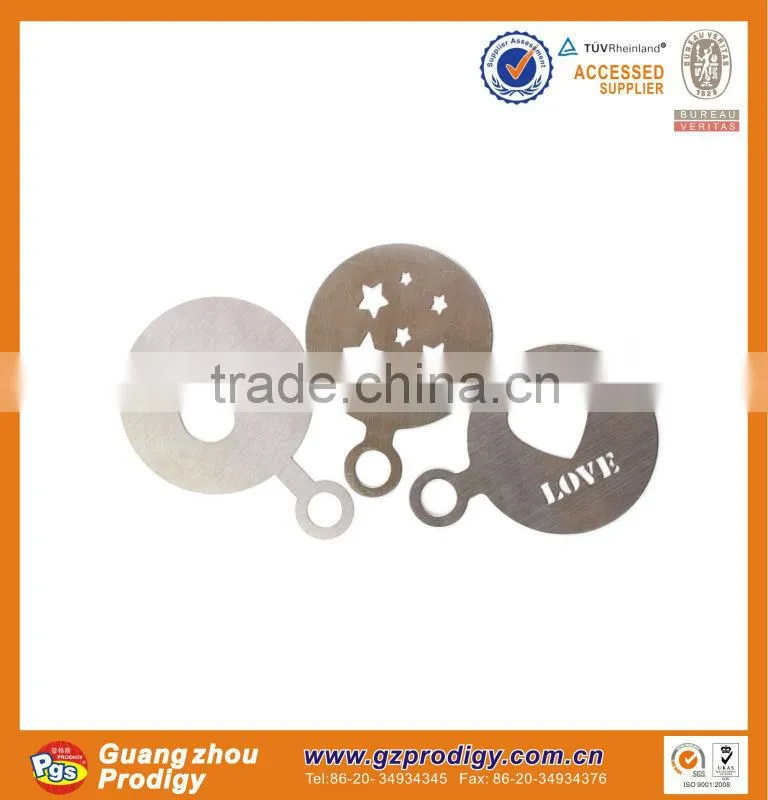 Stainless Steel Coffee Stencil Set, Coffee Stencil Customized desgin