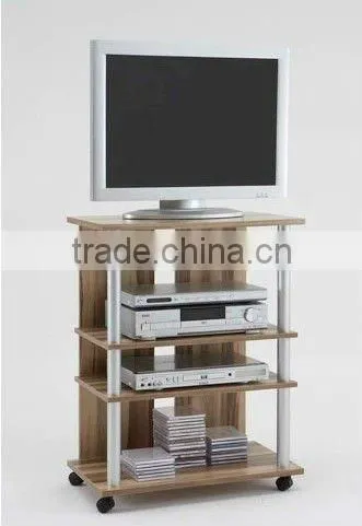 Small Wood/ MDF Board Finish TV Stand 4 Tiers Designed
