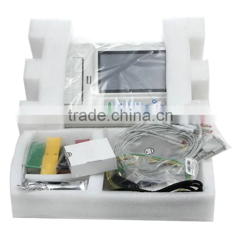 Hot Sale Portable Digital 6-channel Software Electrocardiograph 7 Inch Color Touch Screen ECG Machine EKG Machine EKG-923-Shelly