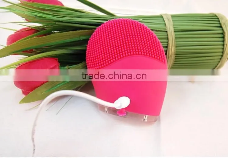 Silicone Deep Clean Facial Cleanser Vibration Cleaning Pulsating Brushes Electric Face Massager For Skin Care