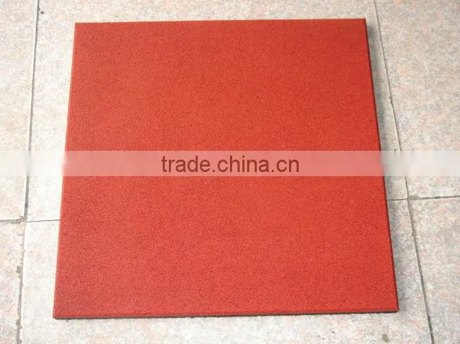 safety colored rubber floor tile 40mm thick in garden supplies