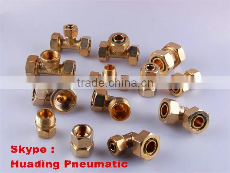 Forged brass fitting for PEX-AL-PEX pipe , compression pipe fitting
