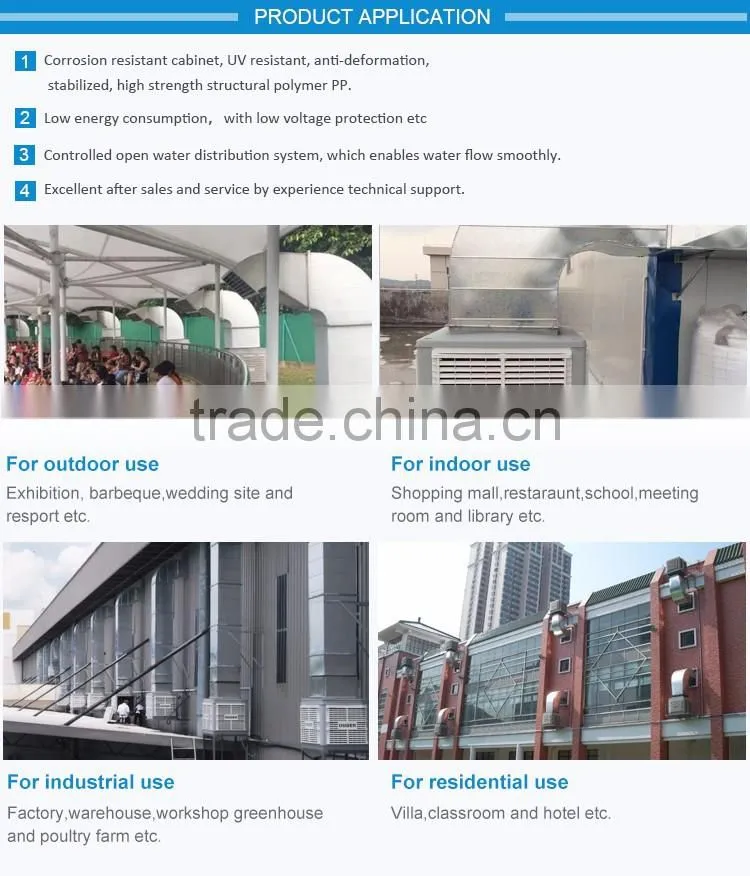 Ouber water cooled air conditioning desert air conditioner evaporative air cooler