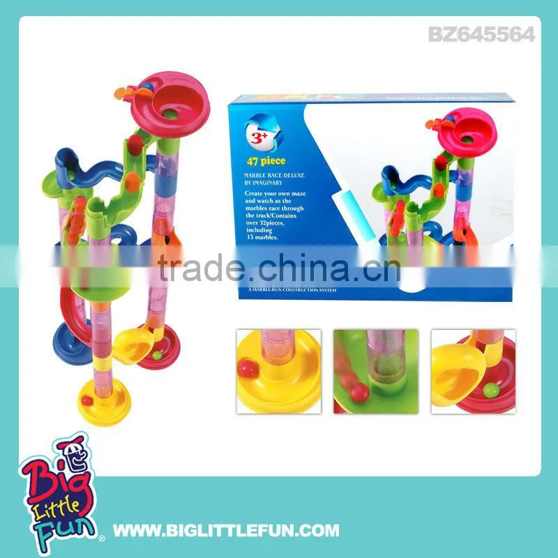 Plastic building blocks toys plastic marbles run construction system