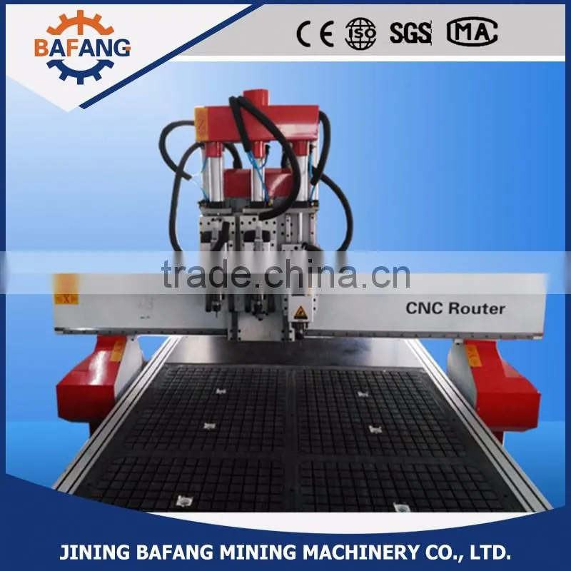 wood cnc router with 3 head