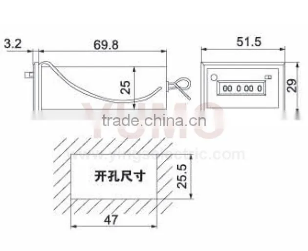 CSK6-NKW 6 digit with zero clear Electromagnetic counter