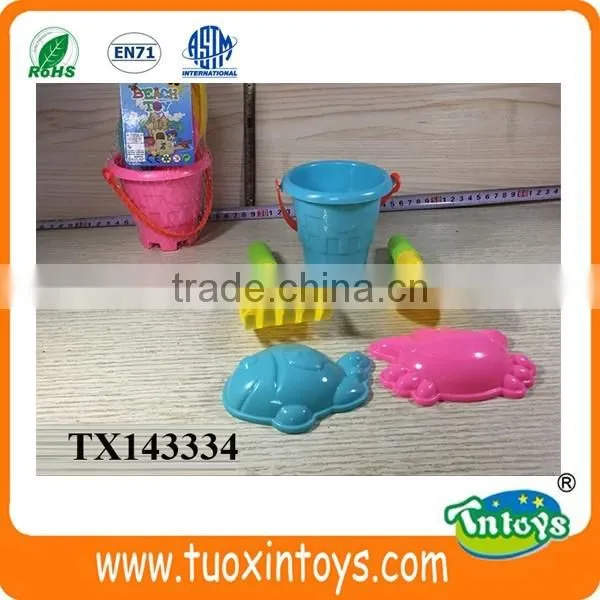 plastic Summer toy sand beach bucket toys set for sale 5pcs