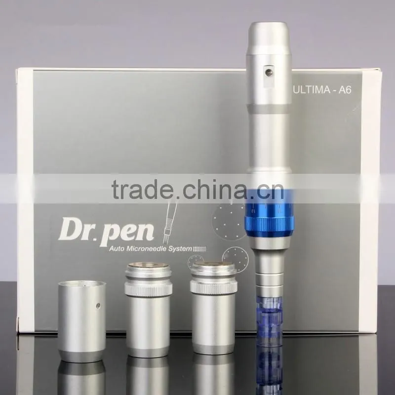 2017 Newest rechargeable microneedle nano Dr.pen with replaceable needle cartridge Ultima A6 Electric Dermapen