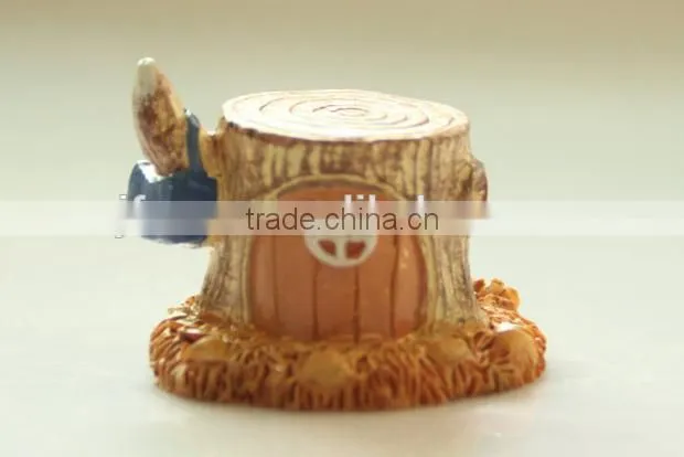 Zakka grocery stump small house ornaments micro landscape background props