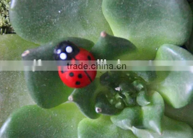 DIY decoration cute micro landscape accessories wood ladybug ornaments crafts