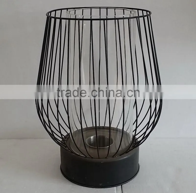 unusual basket shape iron metal lantern fireplace