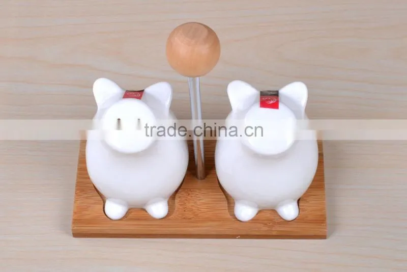 hot sale high quality 2015 new style magnesia porcelain canisters/pepper bottle sets/2pcs ceramic canister sets