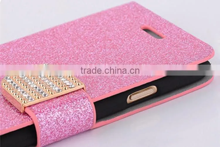 New arrival glitter leather case, phone case with card slot for iPhone6 6S