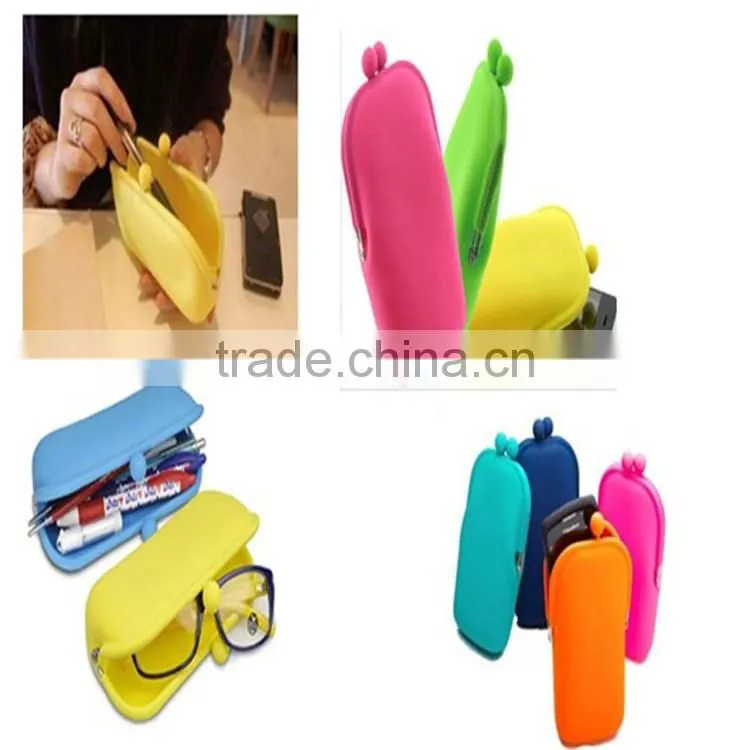 HOT sell silicone mobile cell phone bag, cosmetic bags