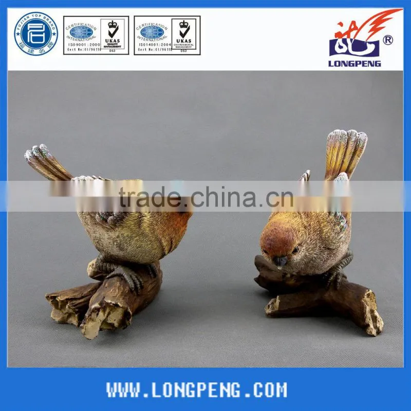 White Polyresin Bird for Garden Decoration & Indoor
