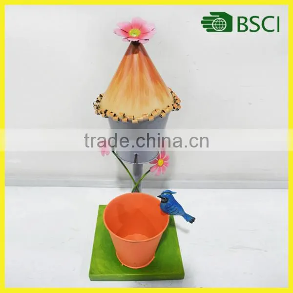 iron vase stands and bird's nest Decoration Metal low factory price