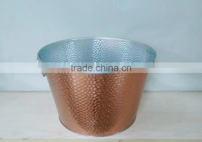 100% Waterproof Embossed Antique Tin Bucket