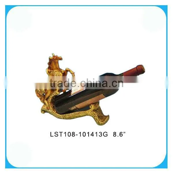 Home Decorative Resin Horse Figurine With Clock