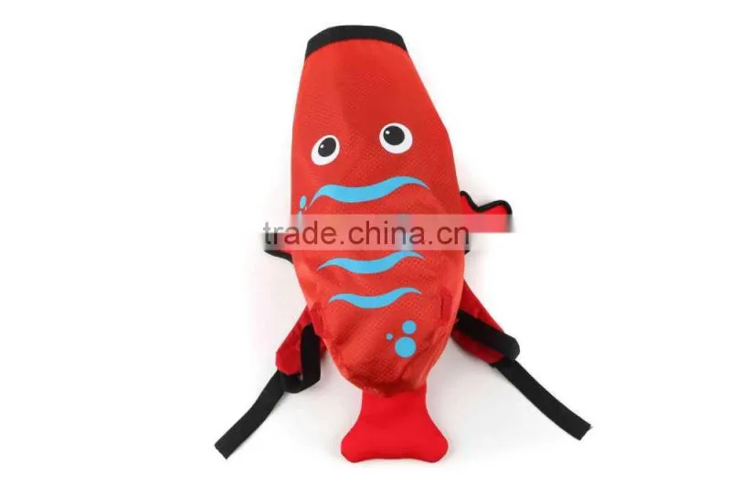 2015 popular designs 3D kids fish bag, kid fish beach bag and gift fish backpack