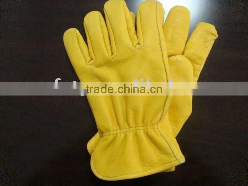 Cow grain leather driving gloves ZM119-H