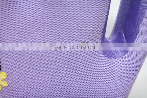 Nylon Knitted Garden Work Nitrile Coated Gloves ZMR778