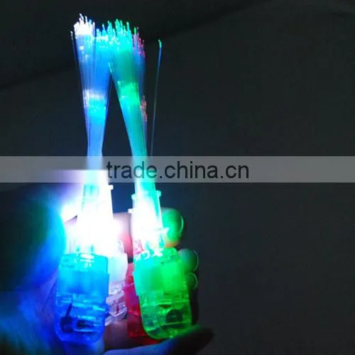 4x Color (blue, green, white and red) LED Party Bright Finger flashing Lights Ring Glow Torch light