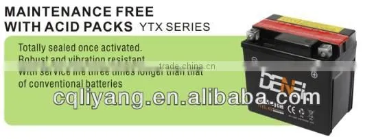 dry-charged high performanceMOTORCYCLE BATTERY 12V16AH