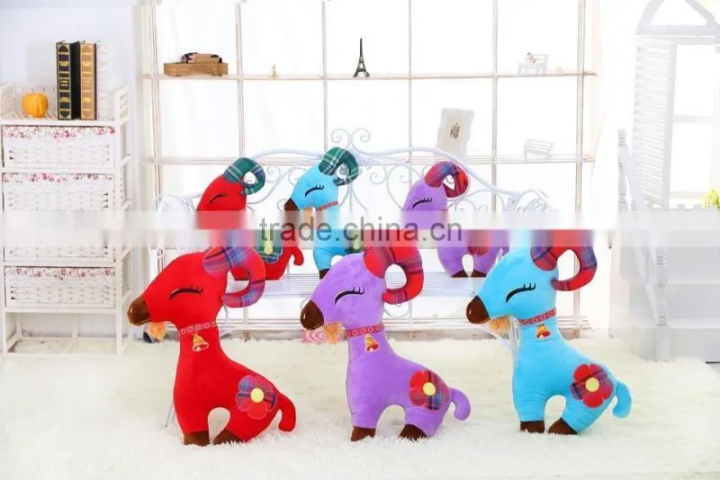 baby plush pillow plush animal goat pillow
