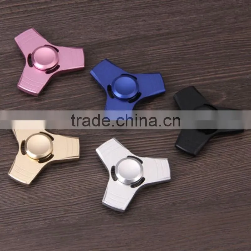 Aluminum 2017 hot Hand Spinner Tri Fidget Finger Fingertip Gyro Desk Toy EDC Kids Adult