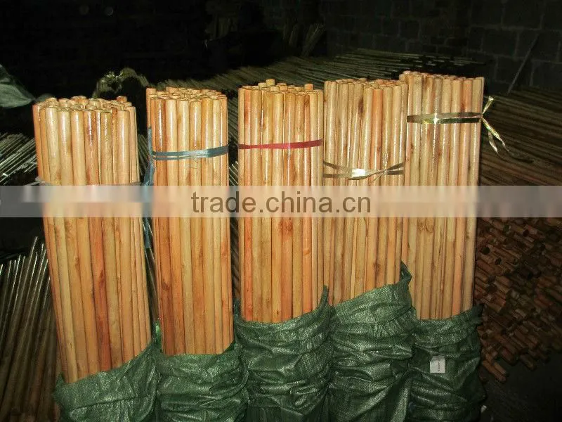 Factory Directly Sale varnished wooden mop handle