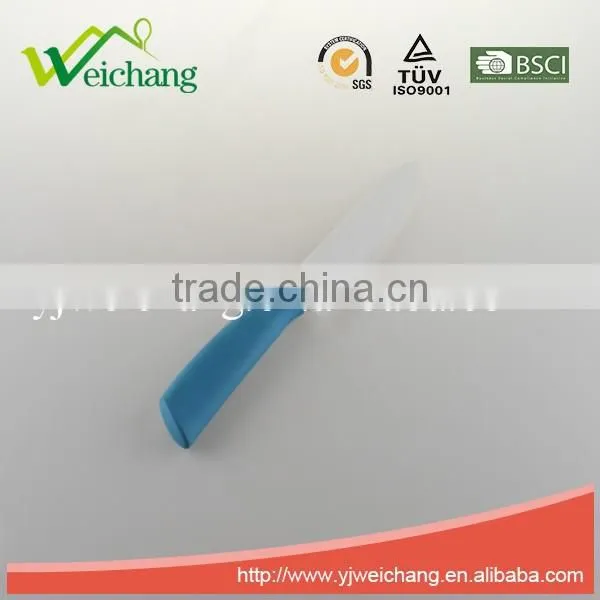 WCE7096 3pcs knife and 1pcs peeler set ,ceramic blade with TPR handle , hot sale high quality
