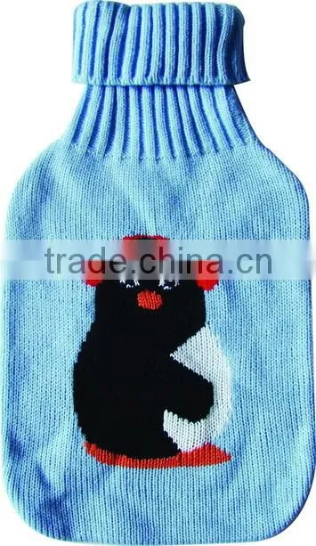 penguin embroidery Hot water bottle cover